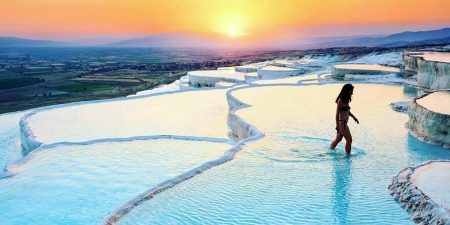 Pamukkale Tour von Side: Top Side Touren & Ausflüge zur Baumwollburg